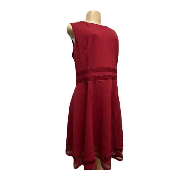 Calvin Klein Burgundy Sleeveless Mini Dress - Picture 3 of 5